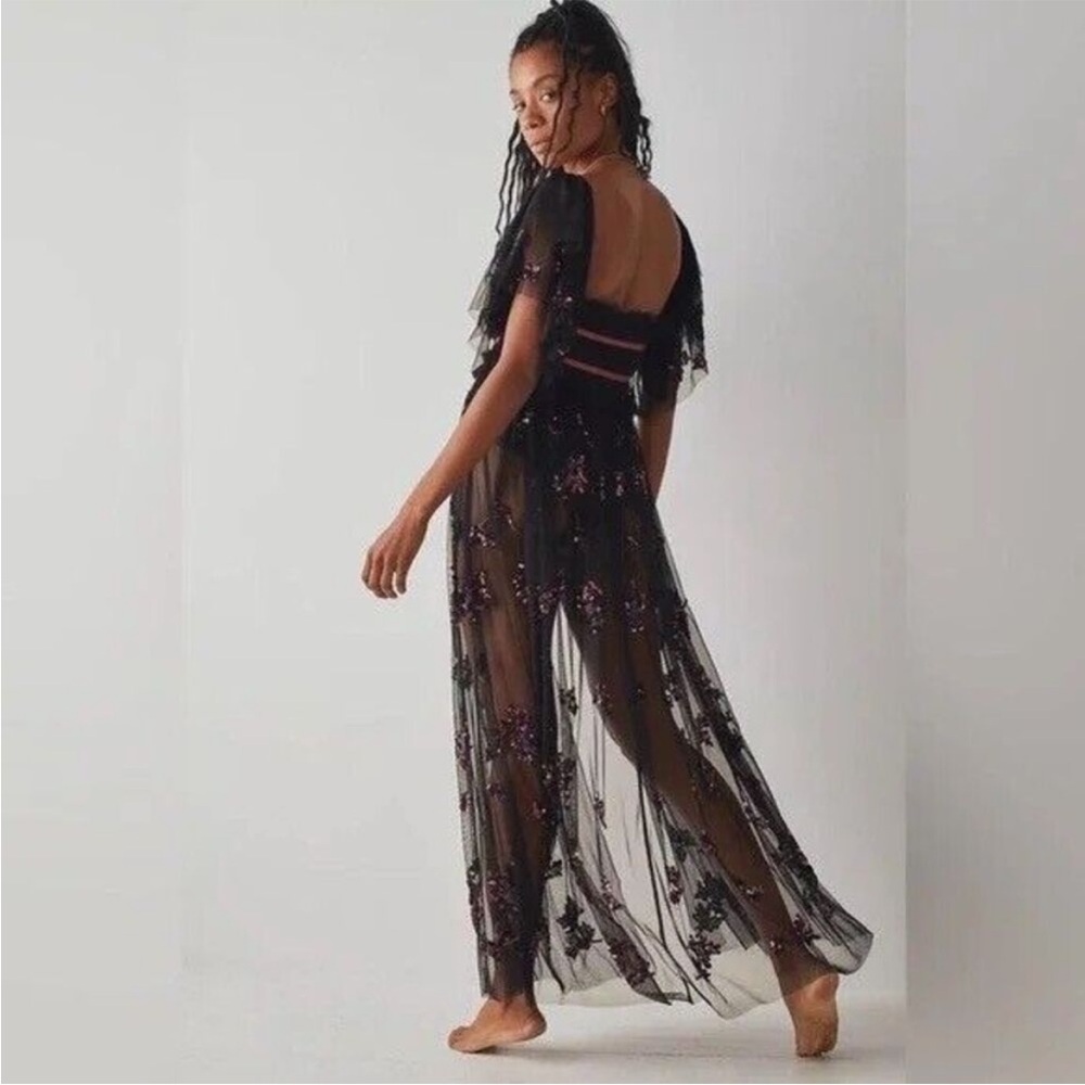 NWT Free People Just A Dream Maxi Bodysuit Dress Size XS Z498 - Picture 2 of 10